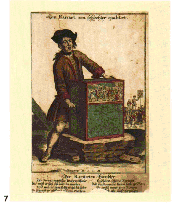 kolorierte Radierung um 1750