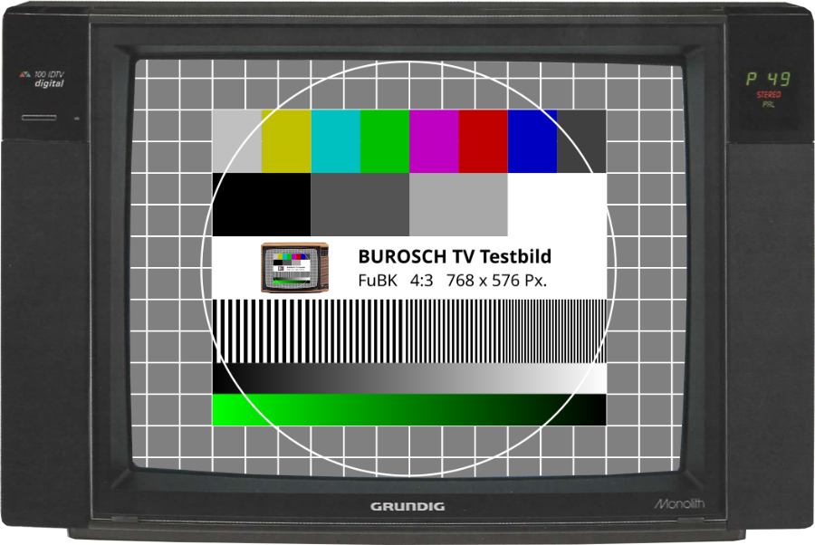 grundig monolith mit burosch fubk testbild