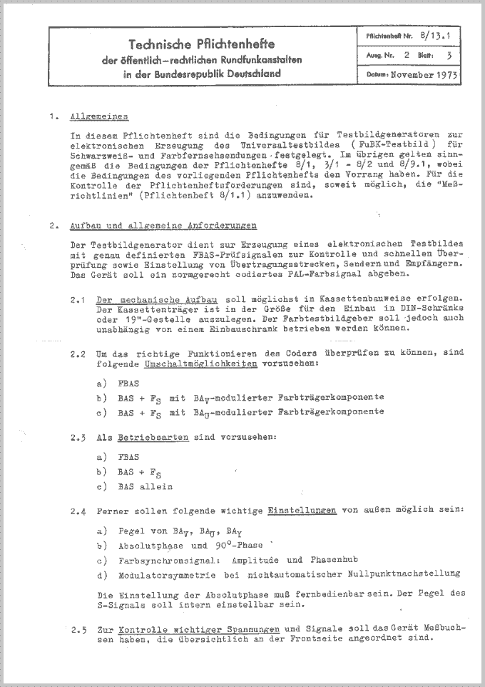03-Elektronische Testbildgeneratoren zur Erzeugung des FuBK Farbtestbildes